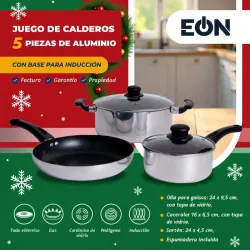 Juego de calderos de 5 piezas