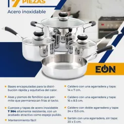 Juego de calderos de 7 piezas