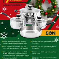 Juego de calderos de 7 piezas