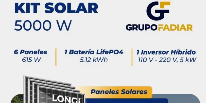 Kit solar de 5000W