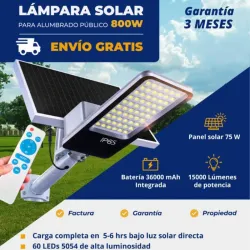 Lampara solar 800W