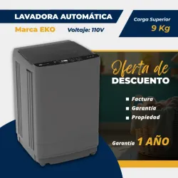 Lavadora automática de 9Kg