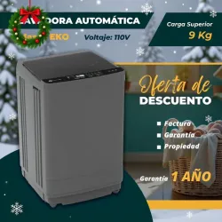 Lavadora automática de 9Kg