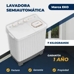 Lavadora semiautomática de 7Kg