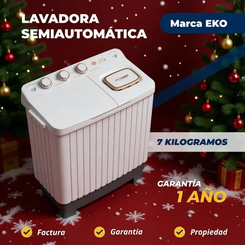 Lavadora semiautomática de 7Kg