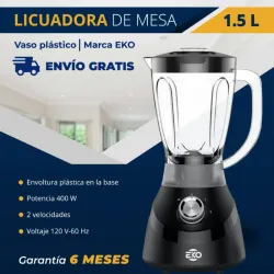Licuadora de vaso de cristal 