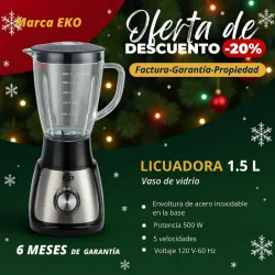 Licuadora de vaso de cristal 