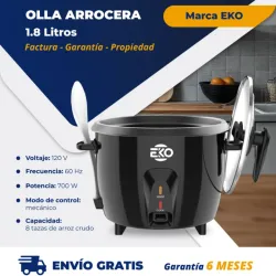 Olla arrocera 1.8L Negra