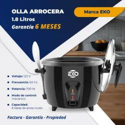 Olla arrocera 1.8L Negra