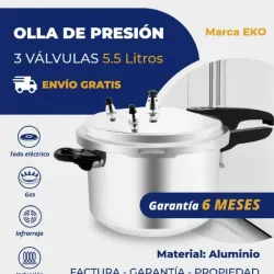 Olla de presión de 3 válvulas
