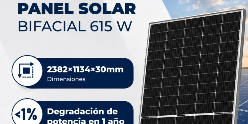 Paneles solares bifaciales de 615W