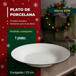 Plato de porcelana con linea