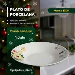 Plato de porcelana floreado