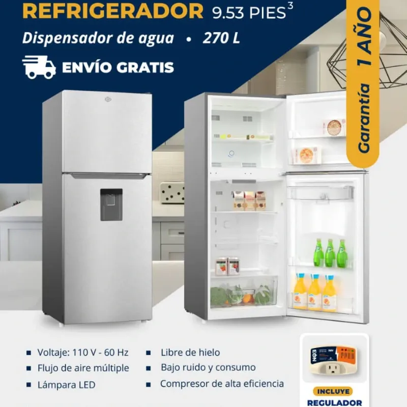 Refrigerador con dispensador 9.53pies