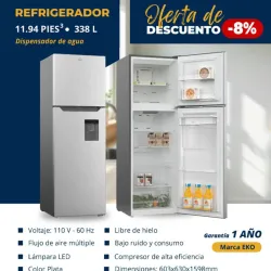 Refrigerador con dispensador de 11.94pies