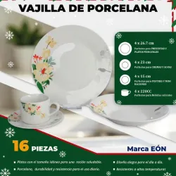 Set de vajilla de porcelana floreado