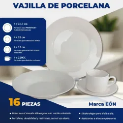 Set de vajilla de porcelana