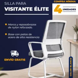 Silla Visitante Élite Color Blanca