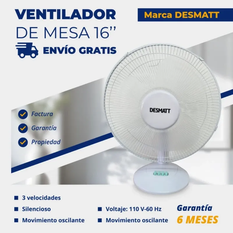 Ventilador de mesa de 16¨