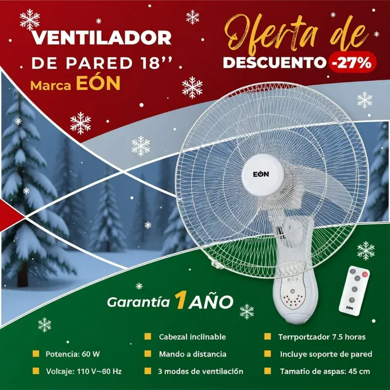 Ventilador de pared de 18¨