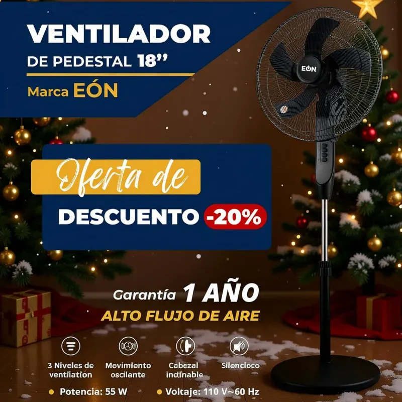Ventilador de pedestal 18¨