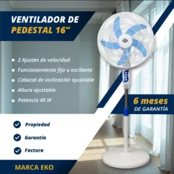 Ventilador de pedestal de 16¨