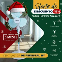 Ventilador de pedestal de 16¨