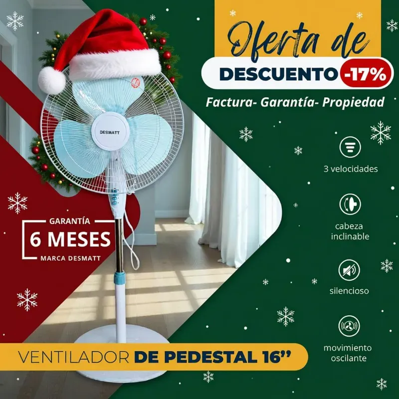 Ventilador de pedestal de 16¨