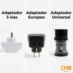 Adaptadores (3 vías, europeo y universal)