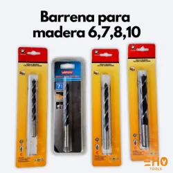Barrenas para madera de 6, 7, 8 y 10 mm