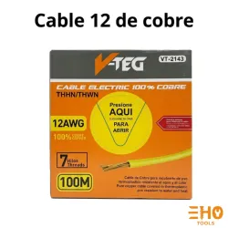 Cable 12 de cobre puro (por metro)