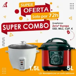 Combo de ollas Reina marca Gwell 5L y arrocera Wealco 1.5L