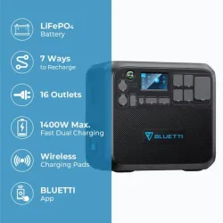 Estación Bluetti ac200max con panel solar 350w