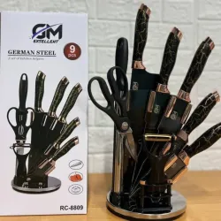 Juego de cuchillos de cocina con base giratoria