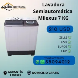 Lavadora Semiautomática Milexus 7 KG 