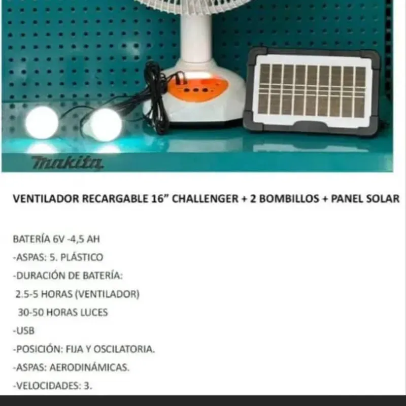 Ventilador recargable Challenger 