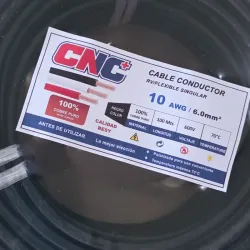 Cable 10 AWG 100% cobre ++ calidad plus