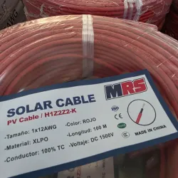 Cable solar 12 AWG rollo 100m