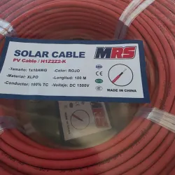 Cable solar AWG 10 rollo 100m