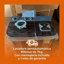 Lavadora semiautomática milexus de 7kg