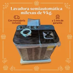 Lavadora semiautomática milexus de 9kg
