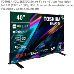 Smart TV Toshiba de 40 pulgadas