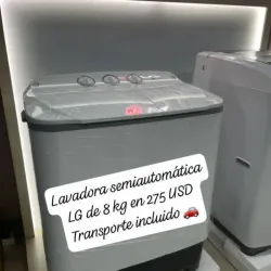 Lavadora semiautomática LG de 8 kg 