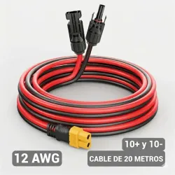 Cable Adaptador Solar XT60 a MC4 (20 Metros)