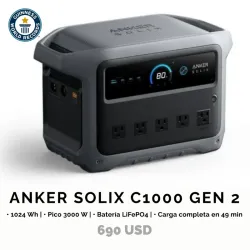 💥 Anker SOLIX C1000 Gen 2* – Energía REAL para Cuba 🇨🇺