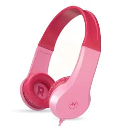 Audífonos Con Cable Moto JR200 Kids Con Micrófono Volumen Seguro 85dB Diseño Plegable Rosa