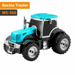 Bocina Bluetooth Tractor WS-560 - Parlante Portátil 12 W con Luz LED, FM, USB y TF, Color Azul