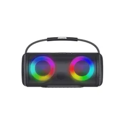 Bocina Unno Tekno Cannon+ TWS Bluetooth 5.1 16W RGB USB SD Aux FM Batería 2400mAh Sonido Potente Portátil