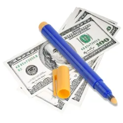 Bolígrafo Detector De Dinero Falso, Billetes, Dólar, Euro. Azul