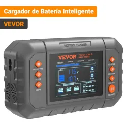 Cargador Inteligente VEVOR de 20A para Baterías LiFePO4 y Plomo-Ácido AGM/GEL/SLA de 6/12/24 V con LCD.